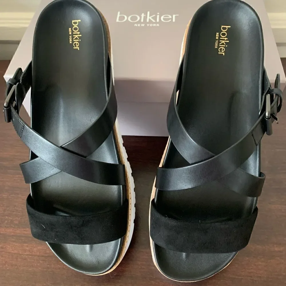 Botkier New York Women’s  Jupiter platform slide black sandal size 9,5, NIB